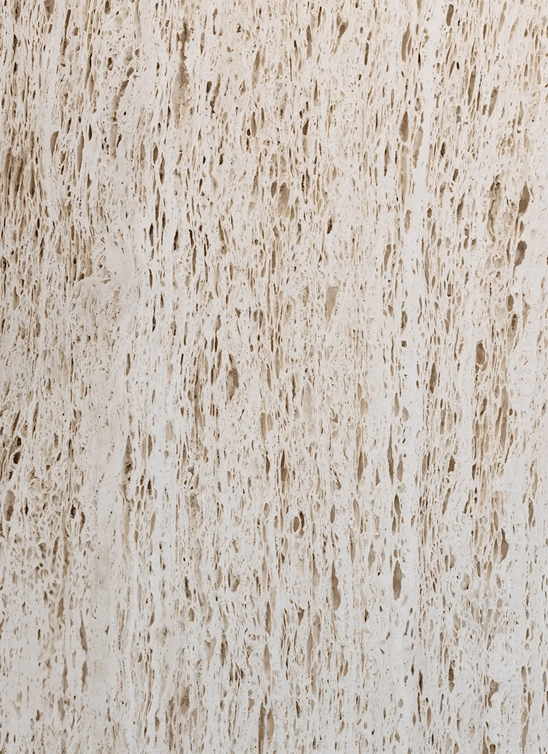 Outdoor coffee table TS travertine with black base