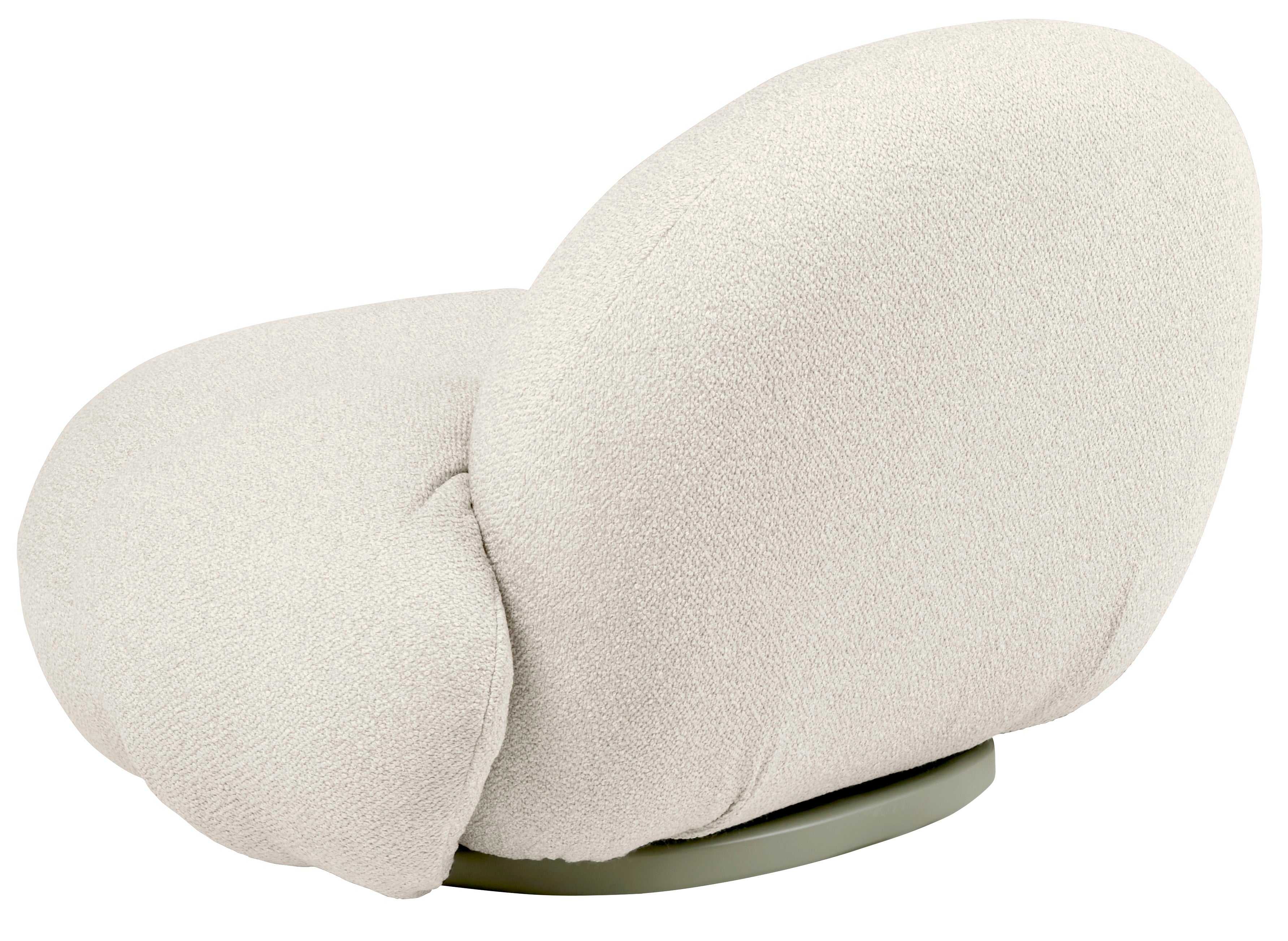 Outdoor armchair with armrests PACHA upholstered with a gold base