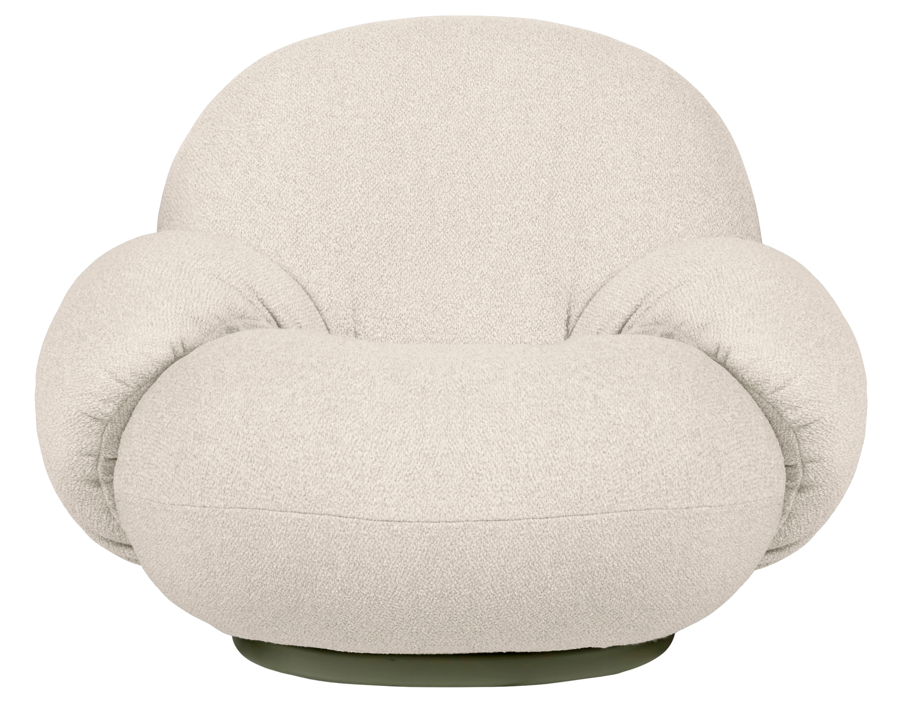 Outdoor armchair with armrests PACHA upholstered with a gold base