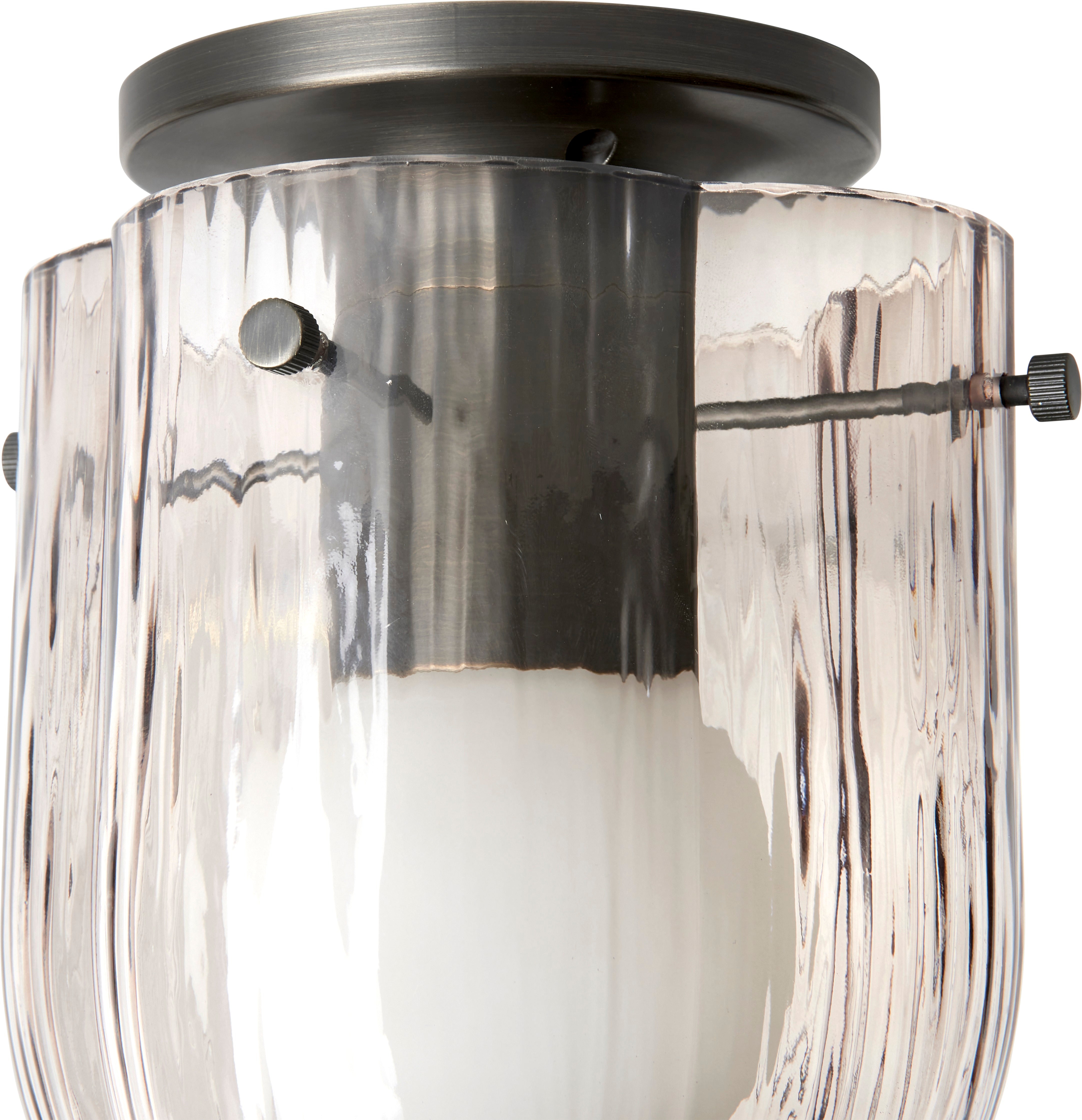 SEINE ceiling light with smoky glass