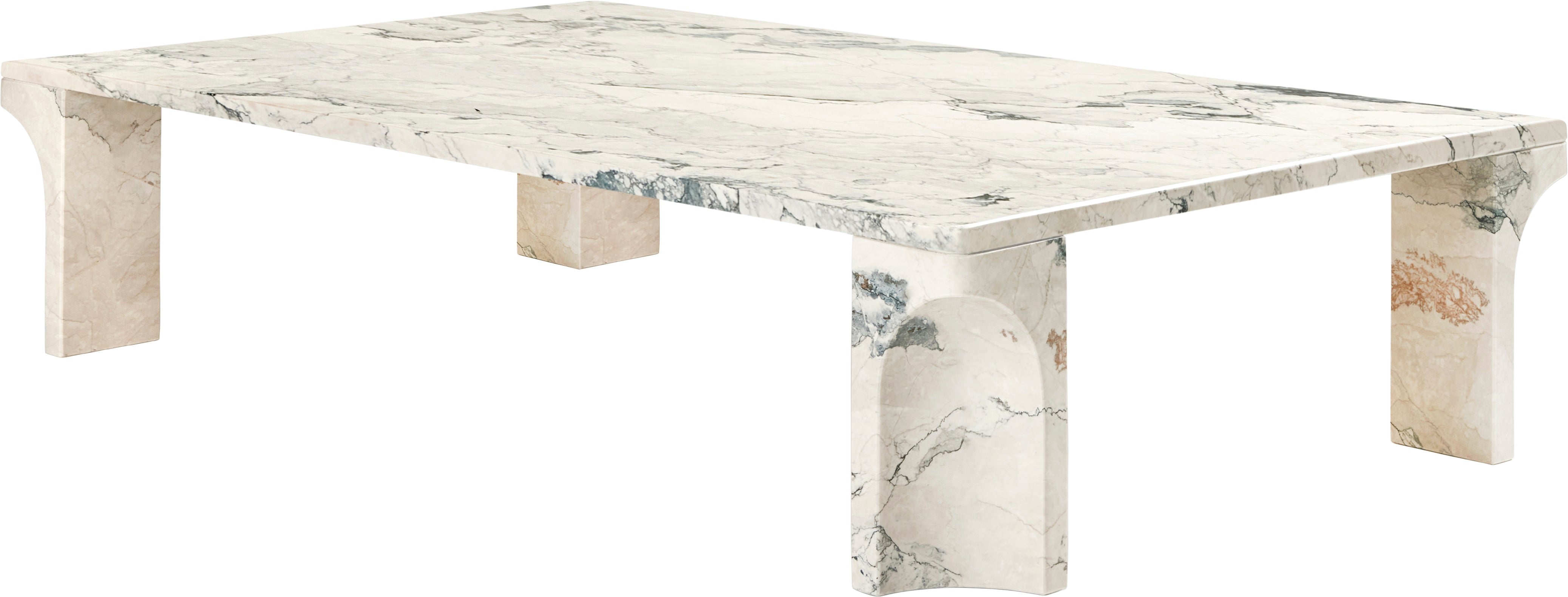 DORIC cream-gray ceramic coffee table