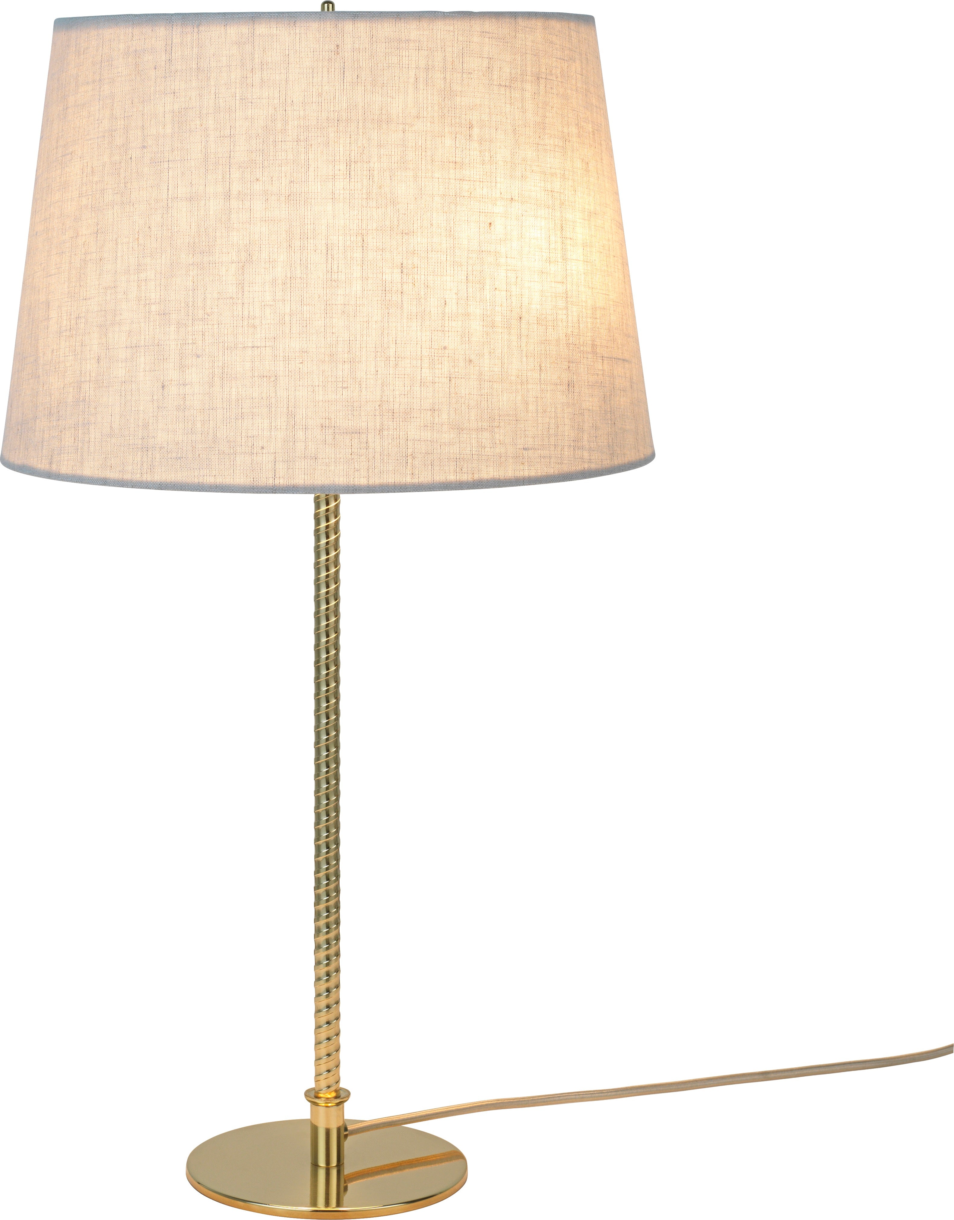 Stolní lampa 9205 béžový stínidlo se zlatým podstavcem