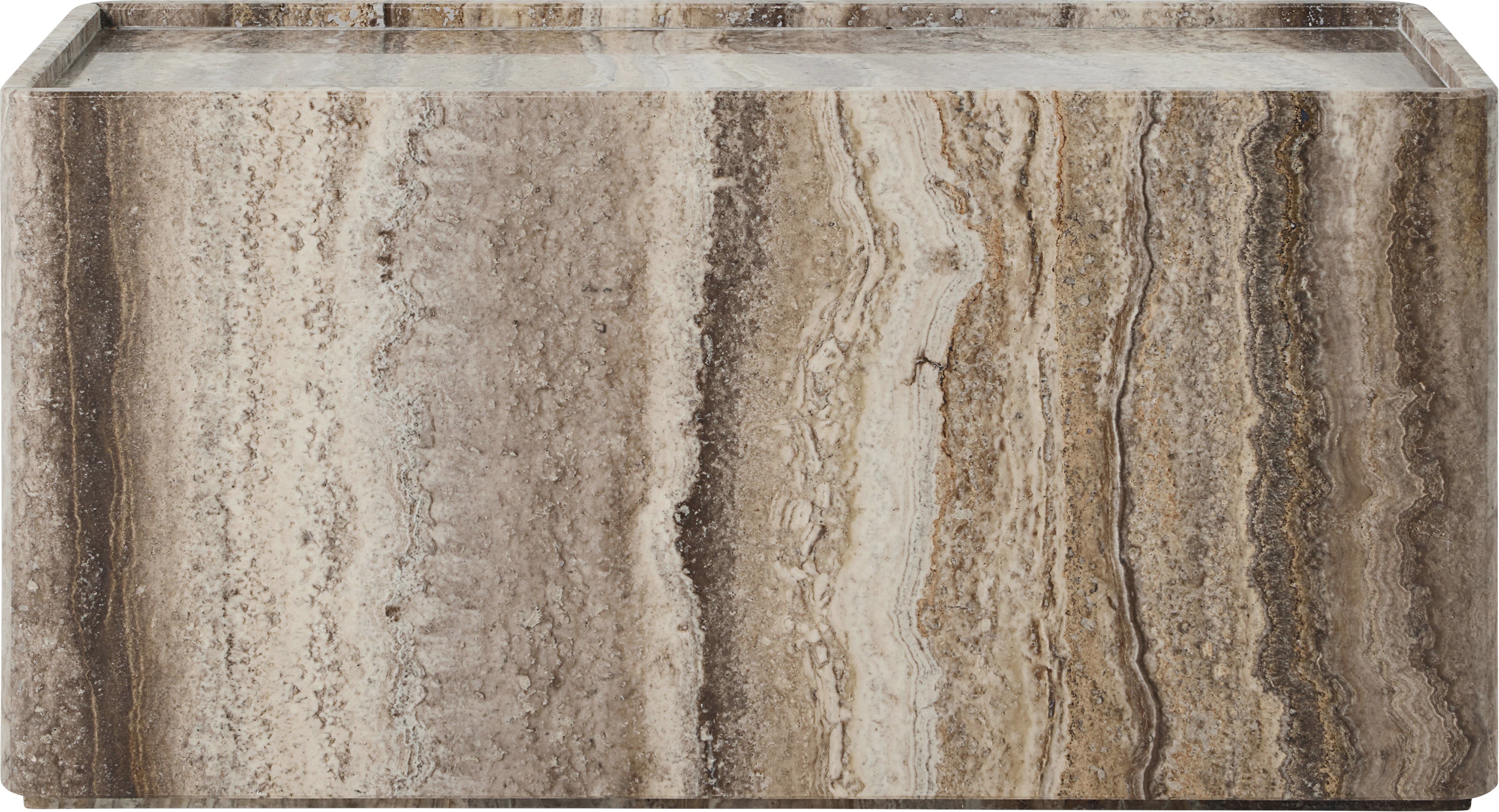 Kávový stolek PIETRA šedý travertin