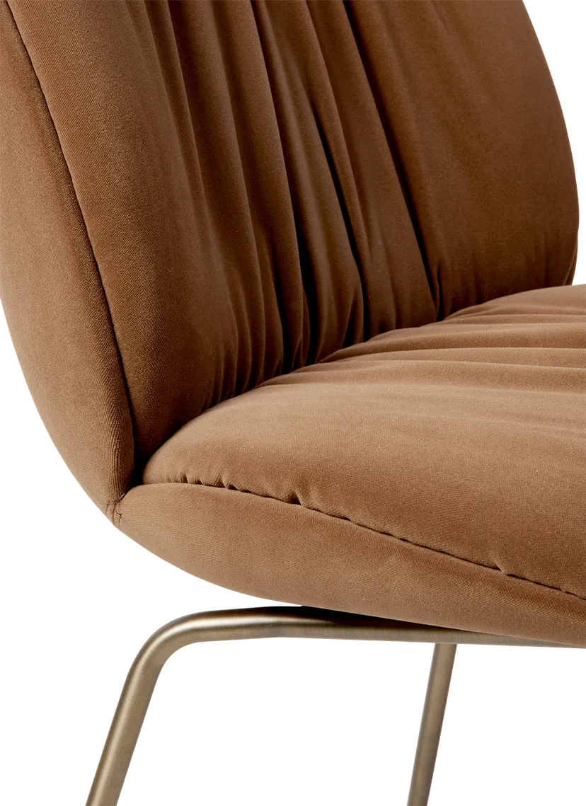 BEETLE SOFT upholstered bar stool with brass base