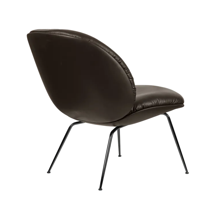 BEETLE SOFT upholstered armchair with a black base
