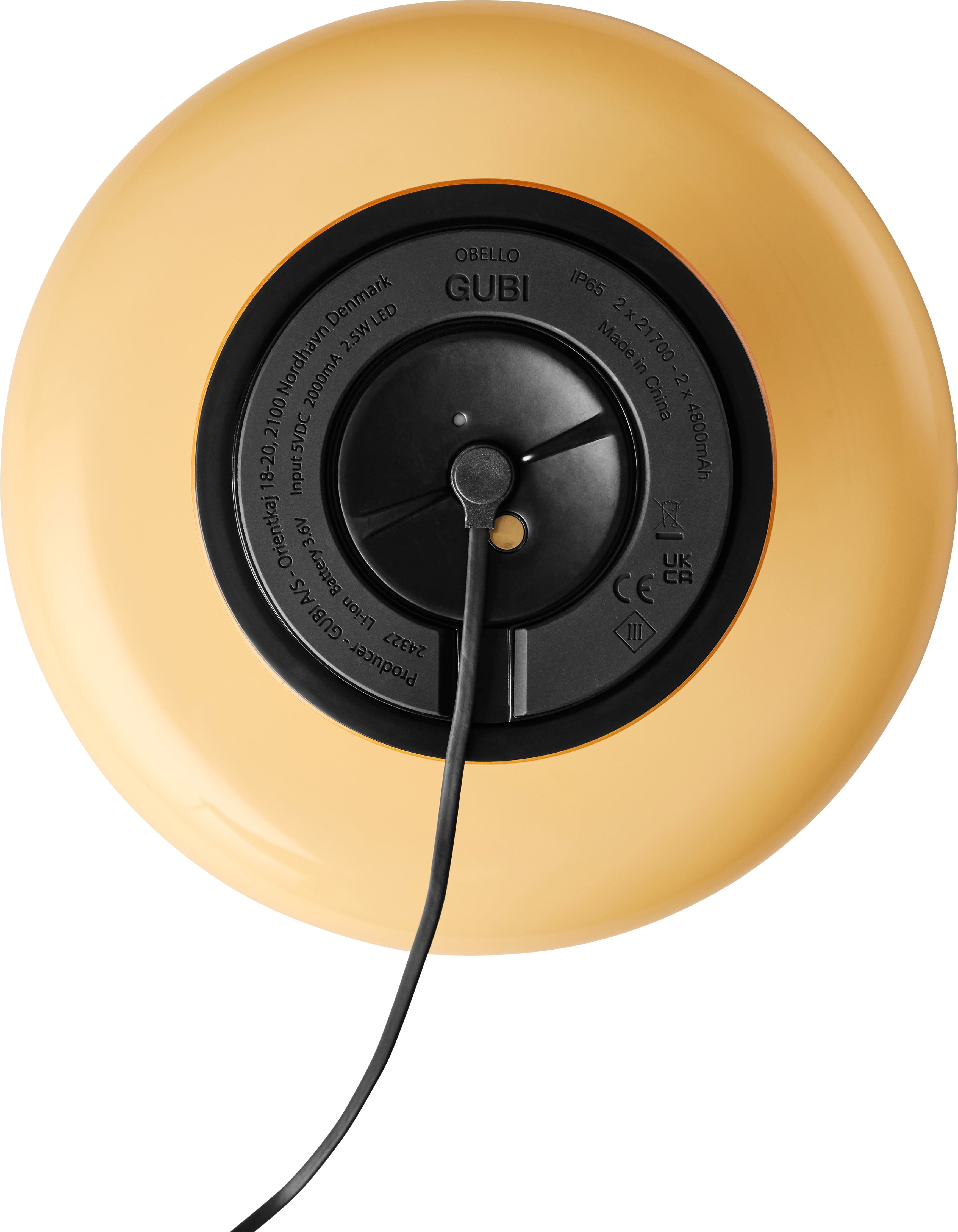 Přenosná lampa OBELLO máslově žlutá