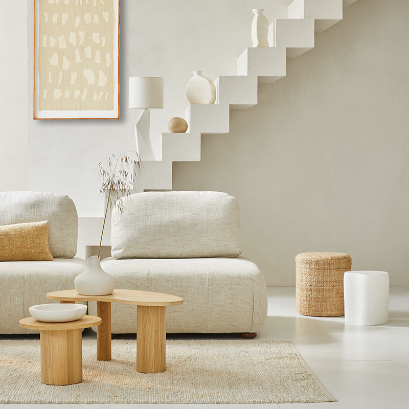 Side table Petra white ceramics