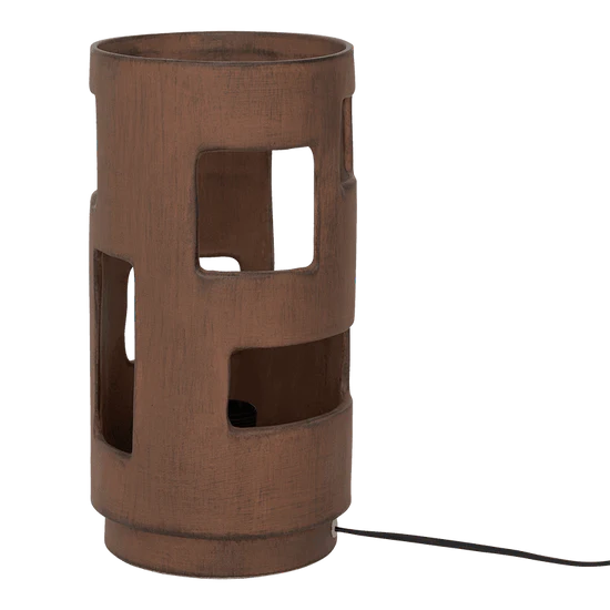 Stolní lampa ANGOLI rezavohnědá