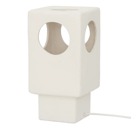 Stolní lampa LYCKA bílá kamionka