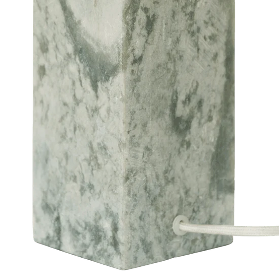 Stolní lampa SUVI zelený mramor s béžovým lnem