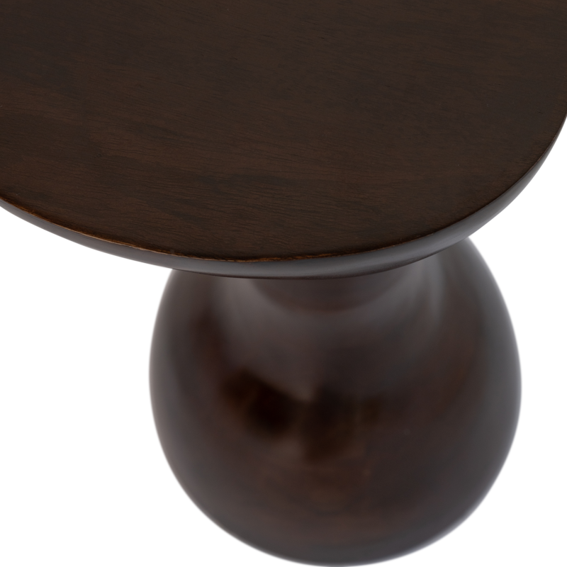 Vina side table dark brown mango wood