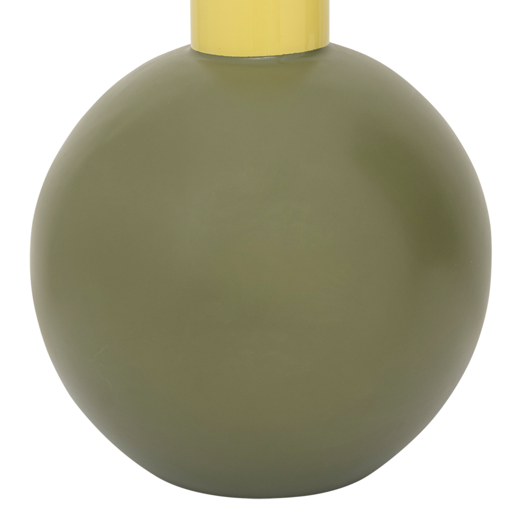 Váza FARVE zelená se žlutou