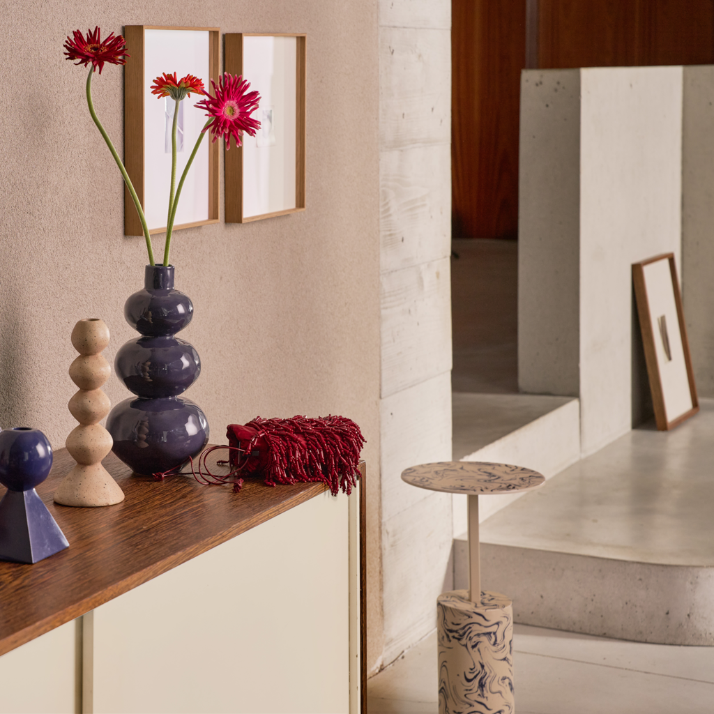 Váza EMILY tmavě modrá keramika