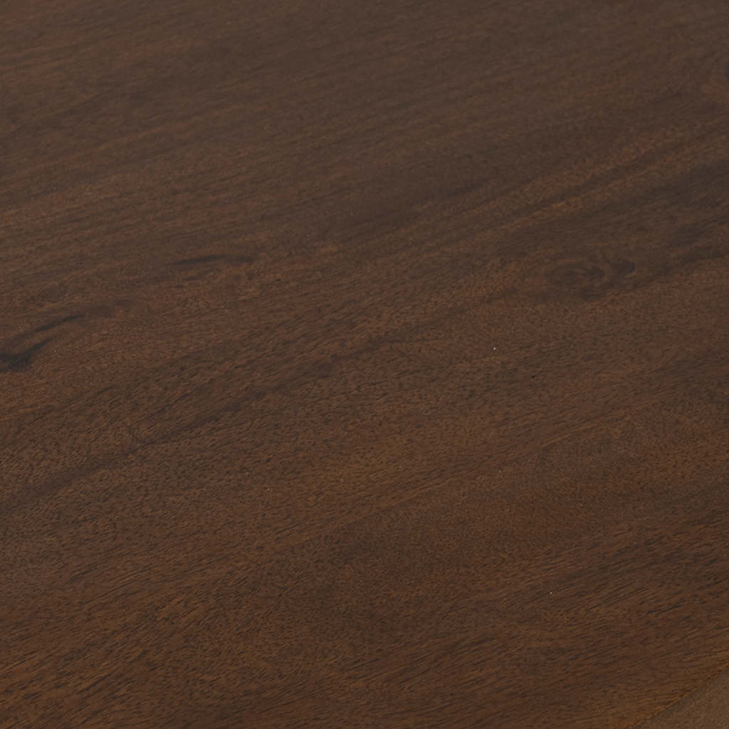 Kulatý konferenční stolek SPISS z tmavě hnědého mangového dřeva