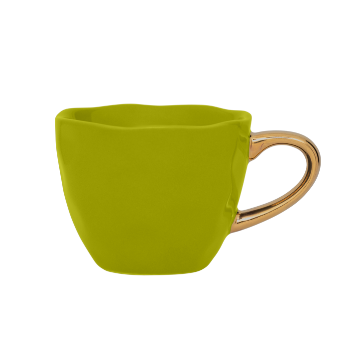 Espresso šálek GOOD MORNING zelený se zlatým