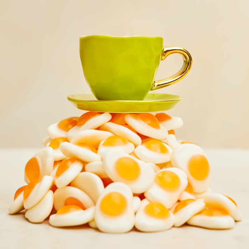 Espresso šálek GOOD MORNING zelený se zlatým