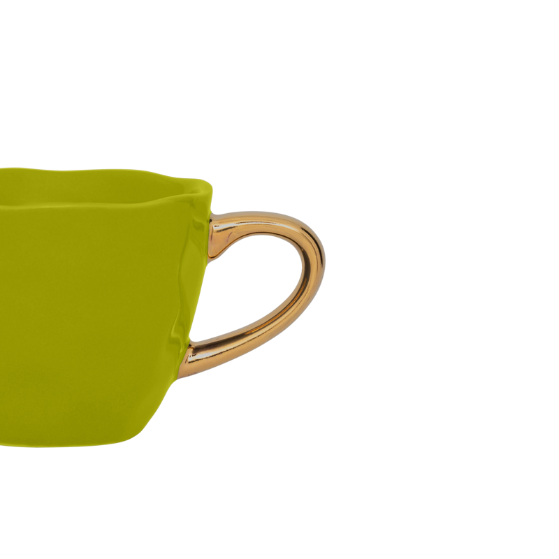 Espresso šálek GOOD MORNING zelený se zlatým