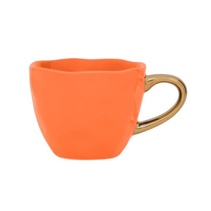 Espresso šálek GOOD MORNING oranžový se zlatým