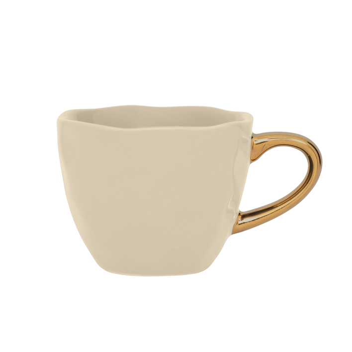 Espresso šálek GOOD MORNING krémový se zlatým