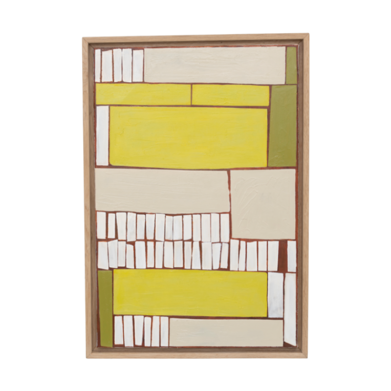 Obraz LESEDI zelený s krémovým