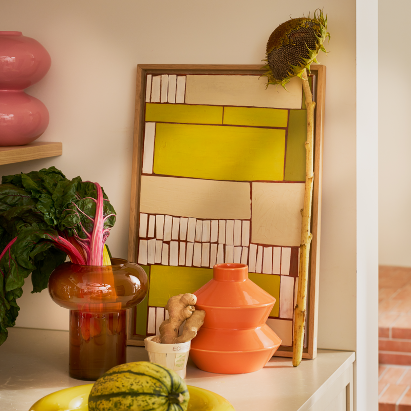 Obraz LESEDI zelený s krémovým