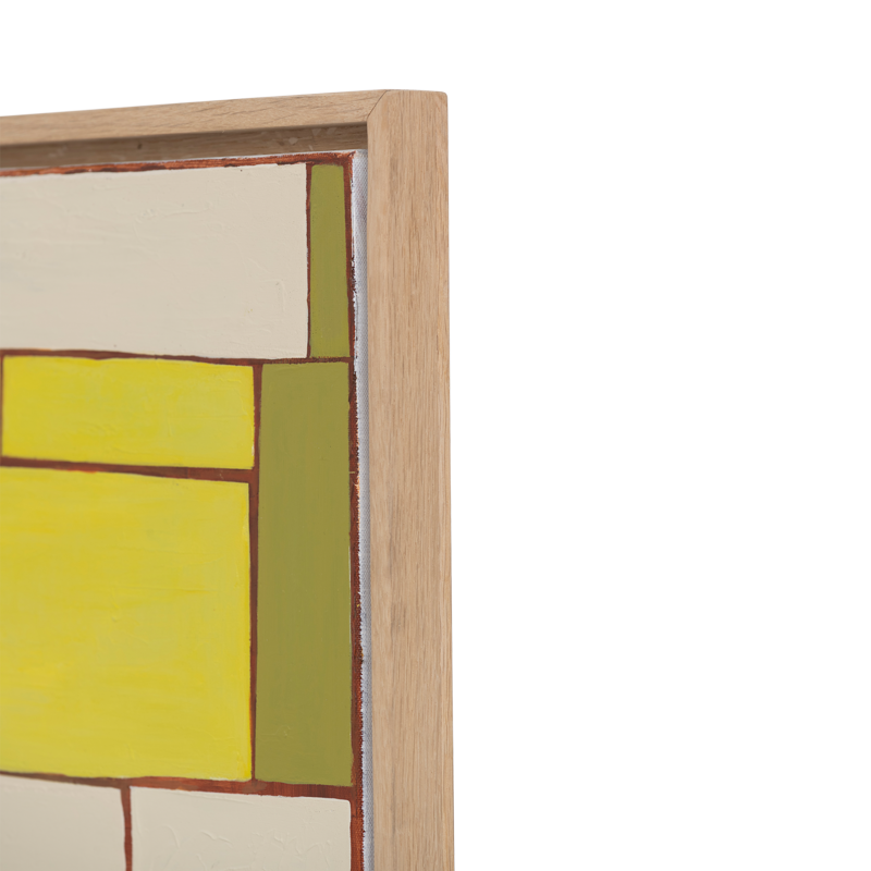 Obraz LESEDI zelený s krémovým