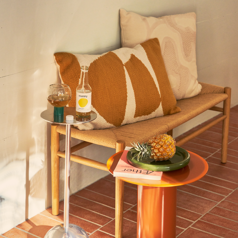 Polštář KEDI krémový s vyšívaným vzorem