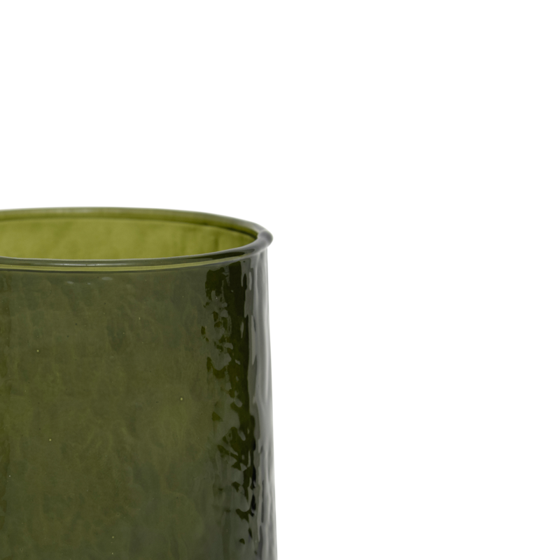 Sklenice HAMMERED zelené sklo