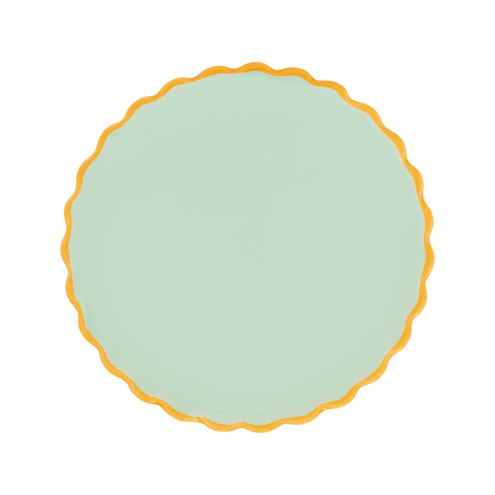 GOOD MORNING dessert plate mint ceramic