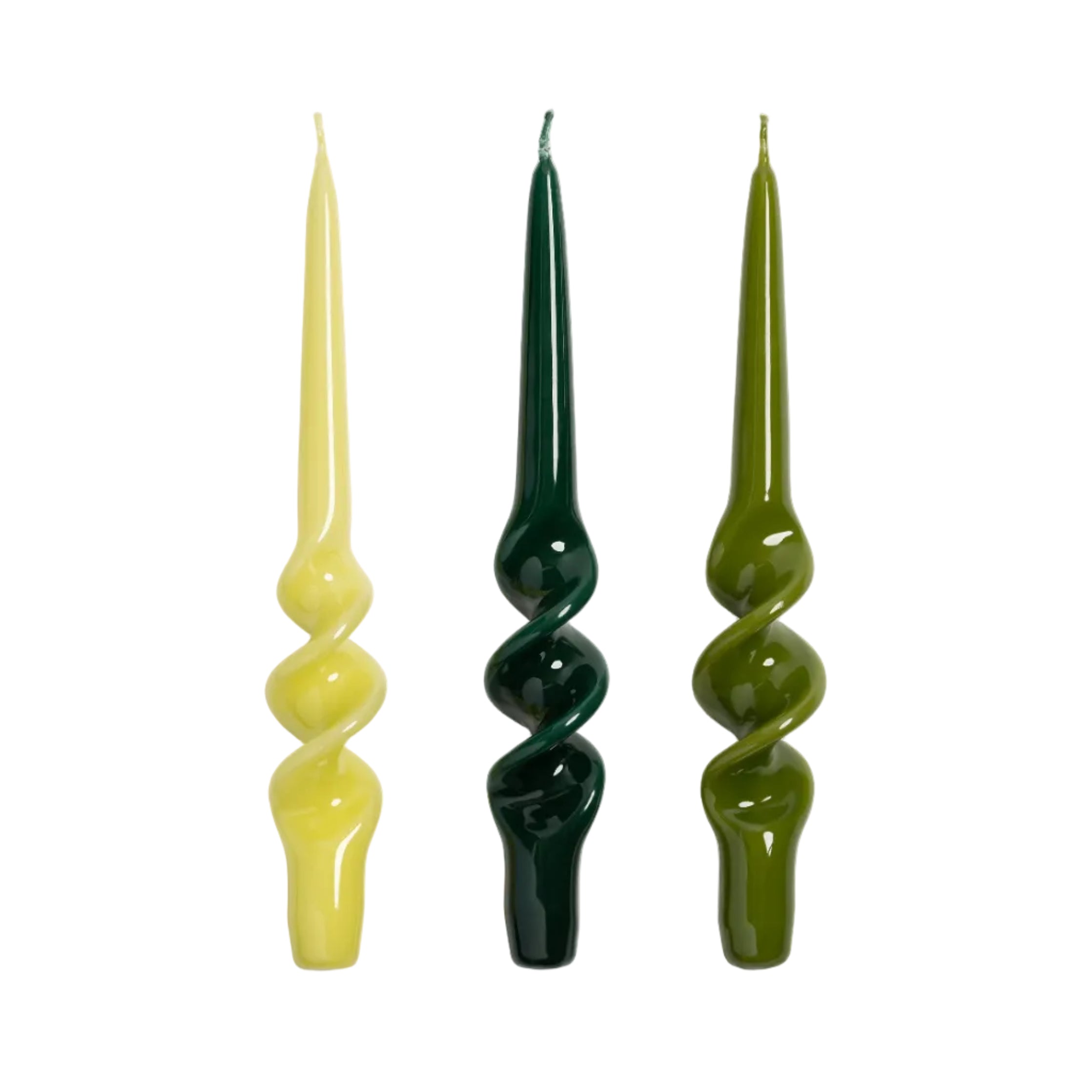 ALPHA GREENS Candle Set Green