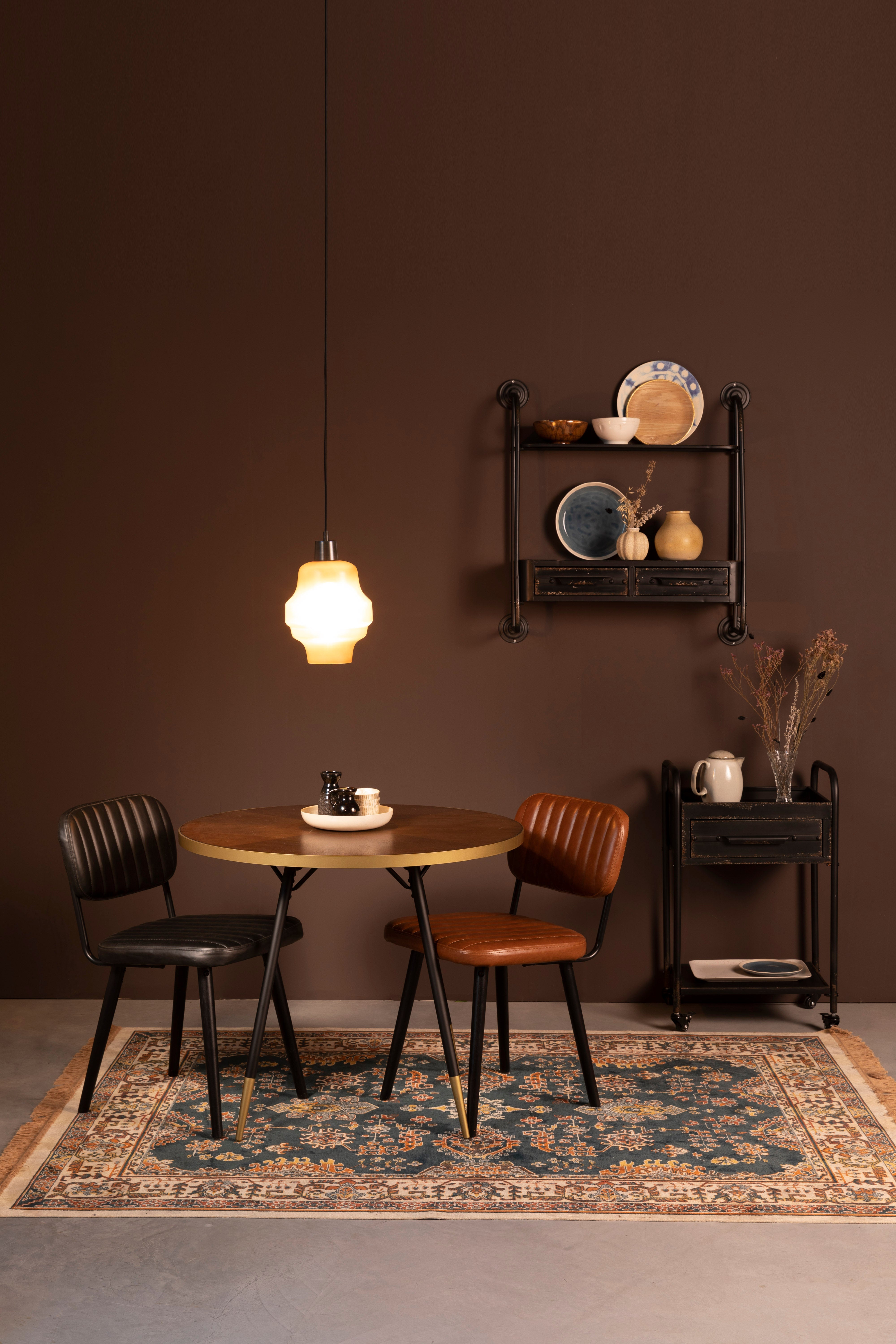 Židle JAKE hnědá ekokůže