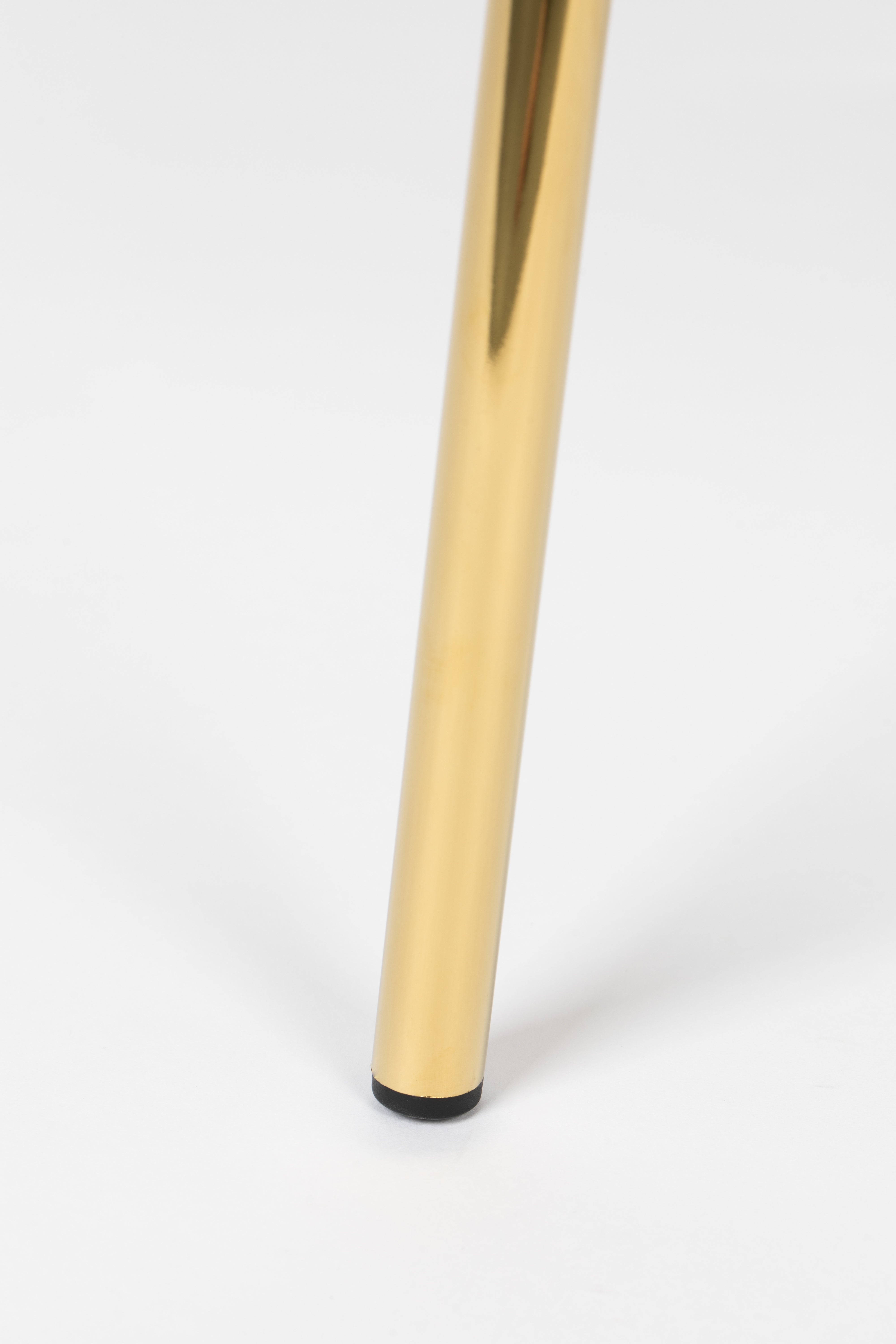 Židle JOLIEN tmavě modrá se zlatou základnou