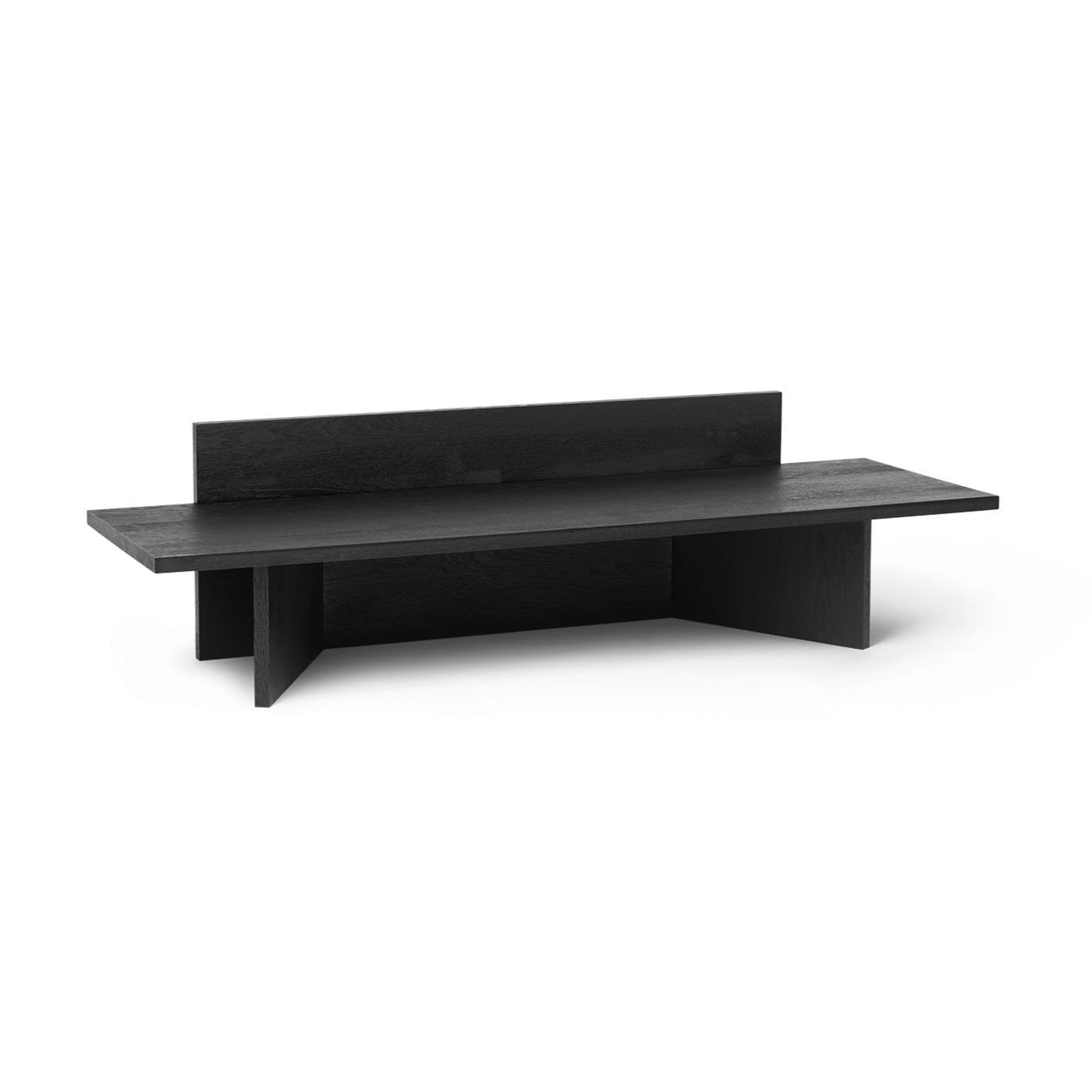 Lavička OBLIQUE černé dubové dřevo