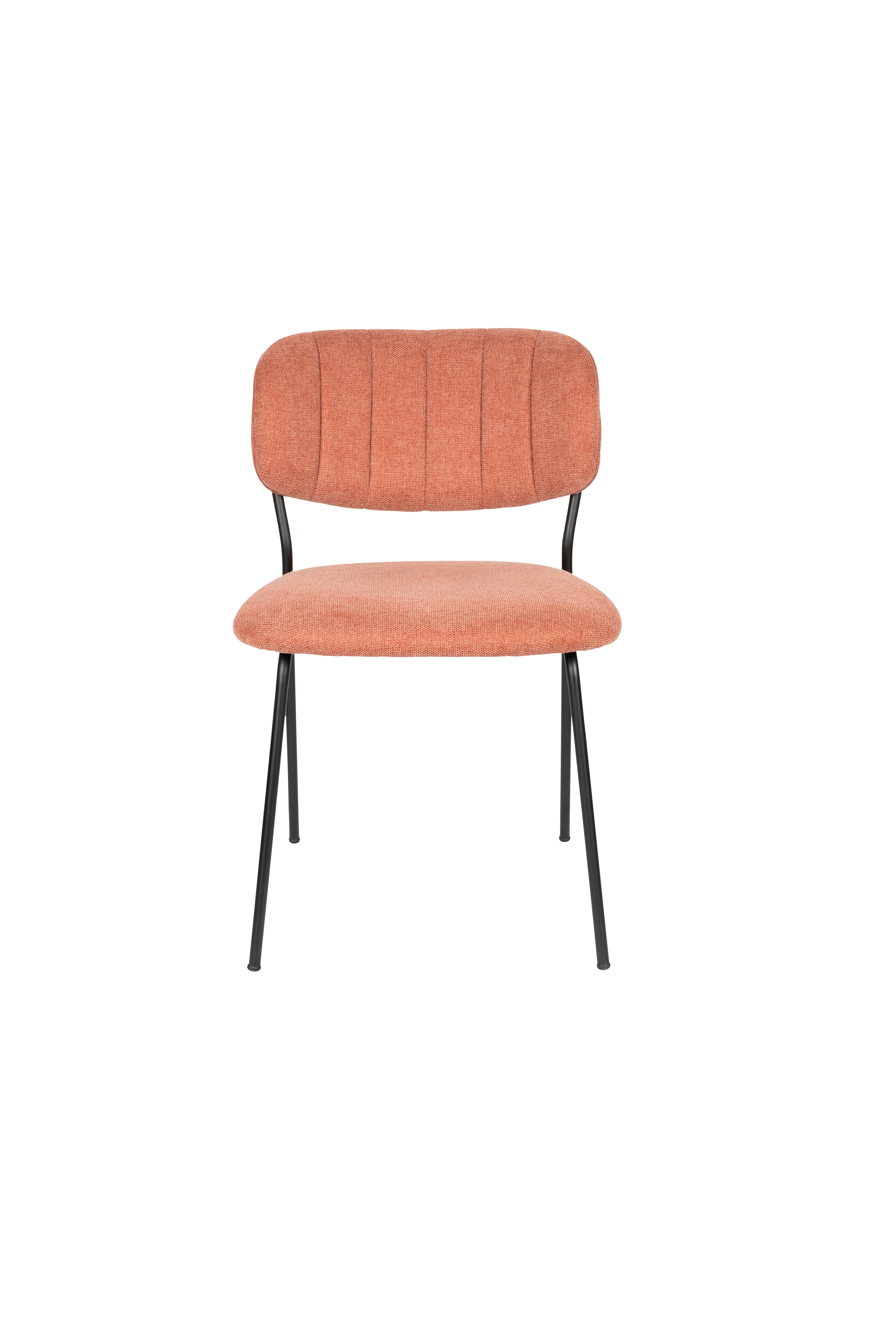 JOLIEN Chair in Salmon Pink with Black Base