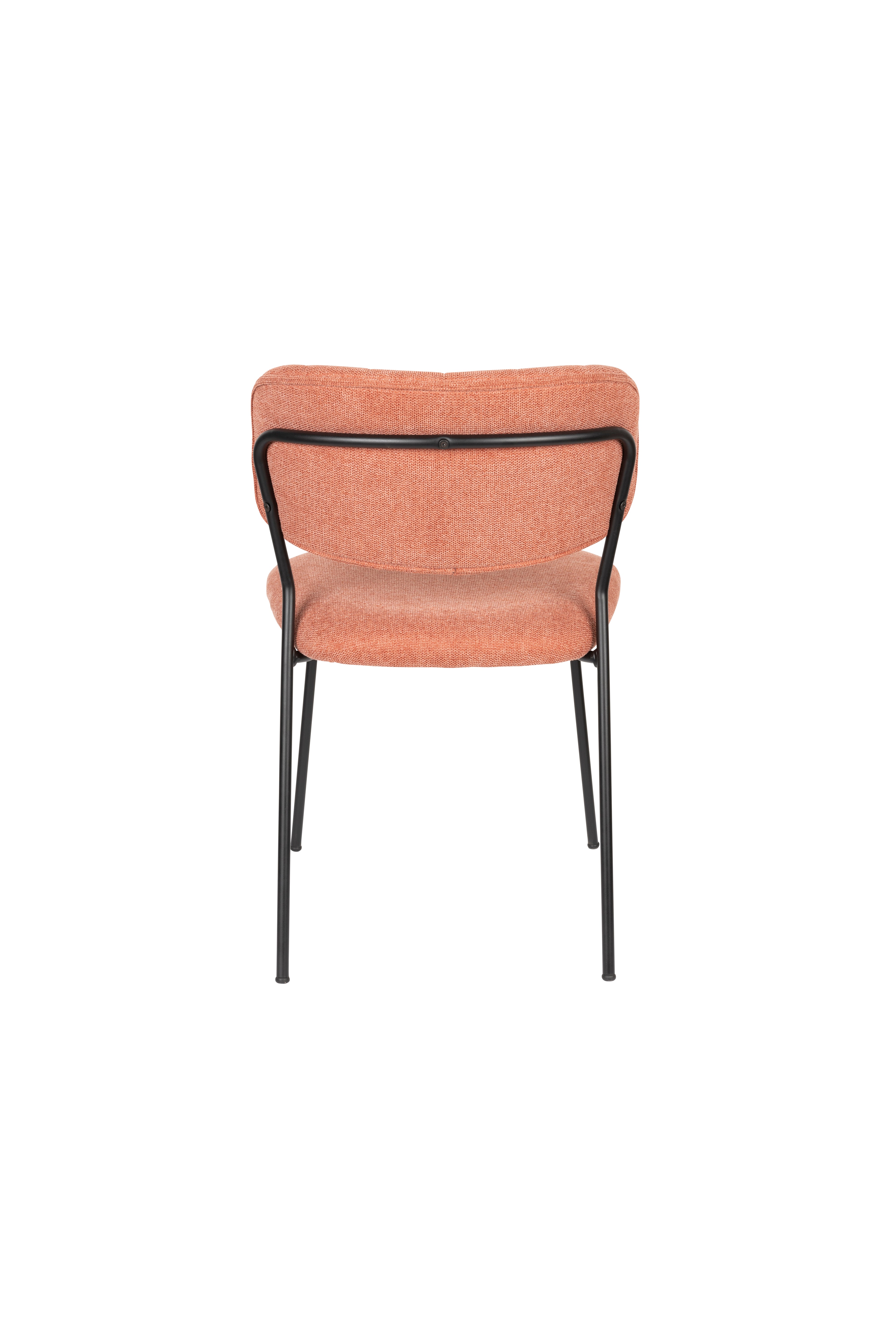 JOLIEN Chair in Salmon Pink with Black Base
