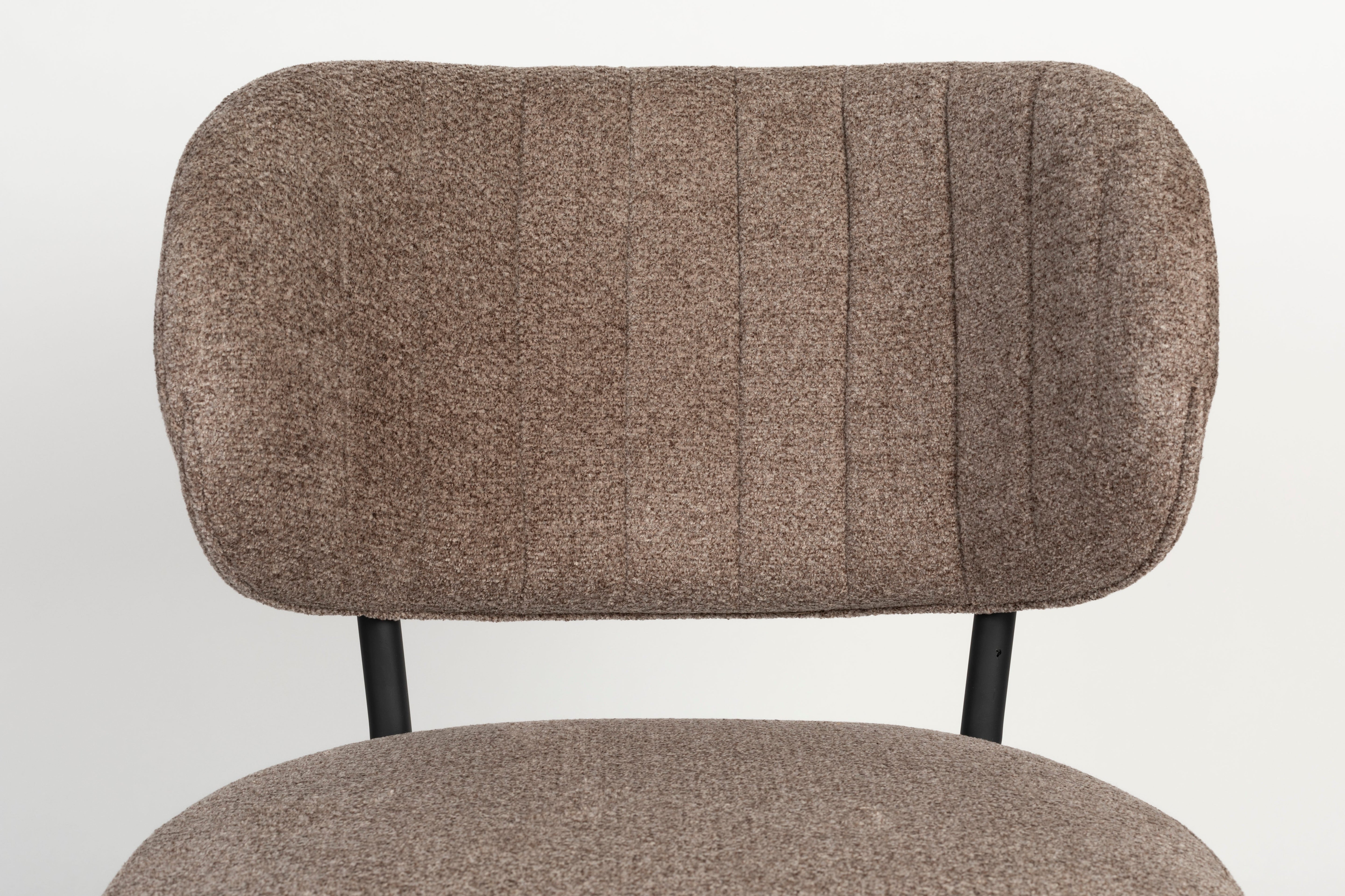 Židle SANNE hnědá s černým podstavcem