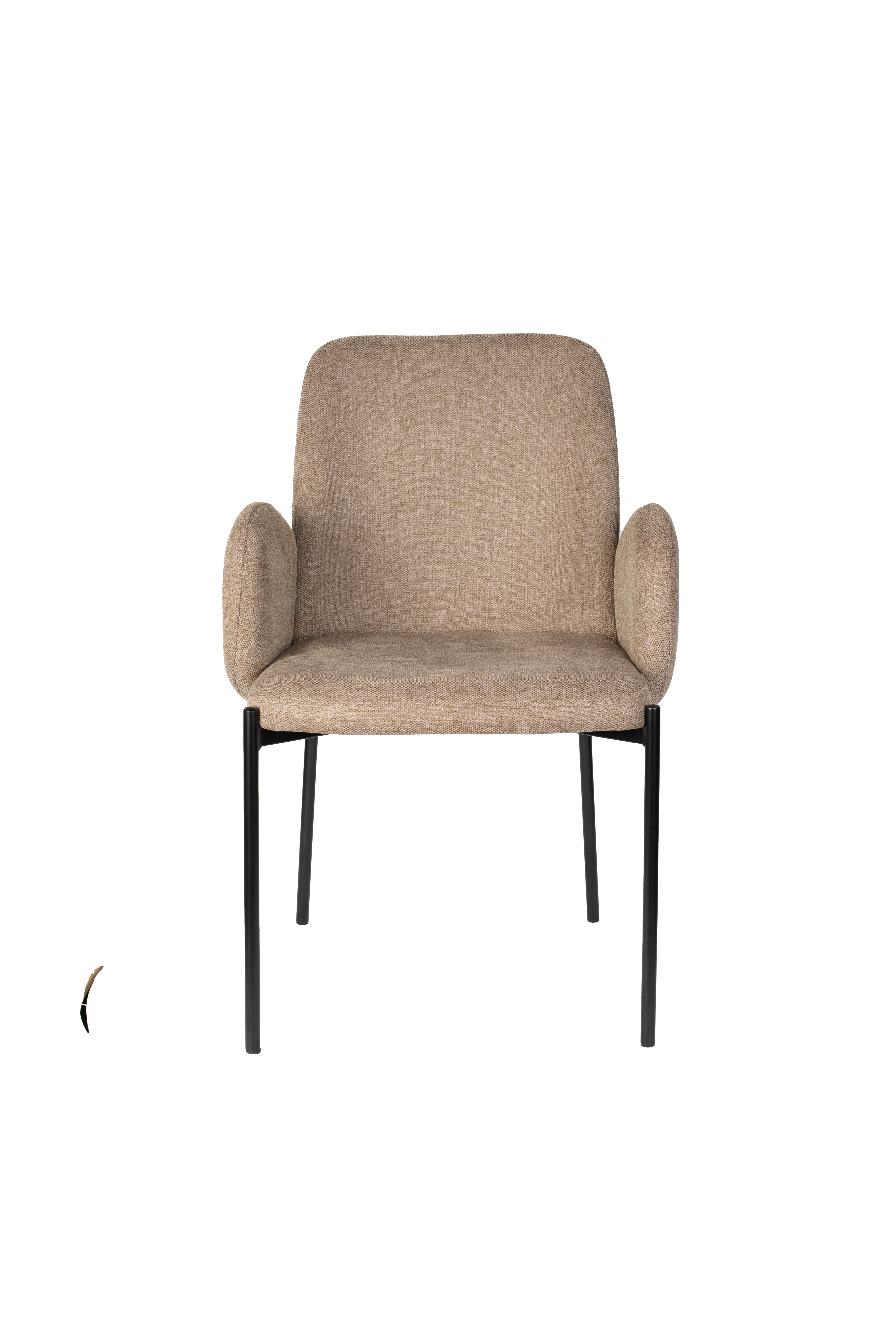 Chair with armrests, i.e. brown