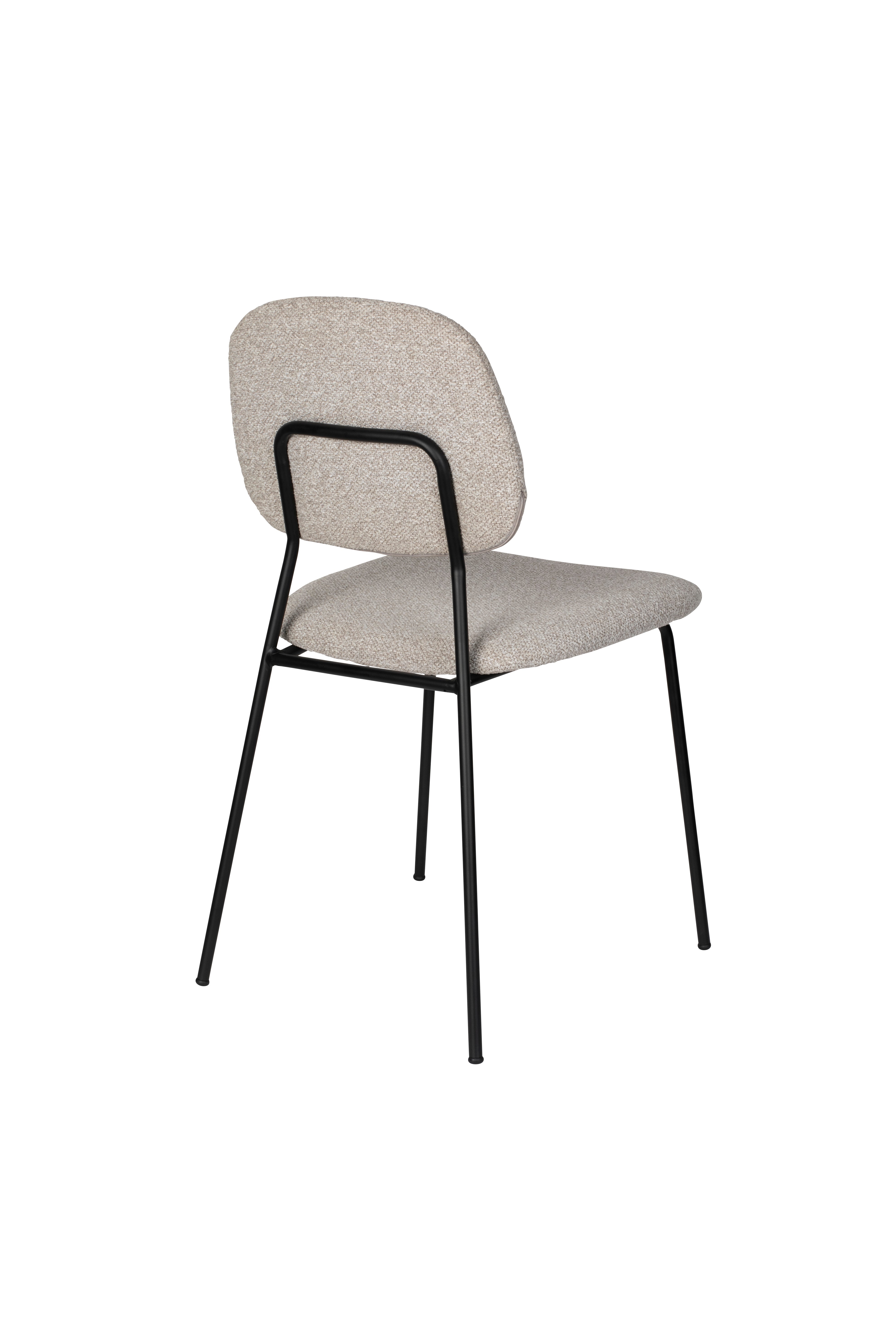 Židle ROOS světle béžová s černým podstavcem