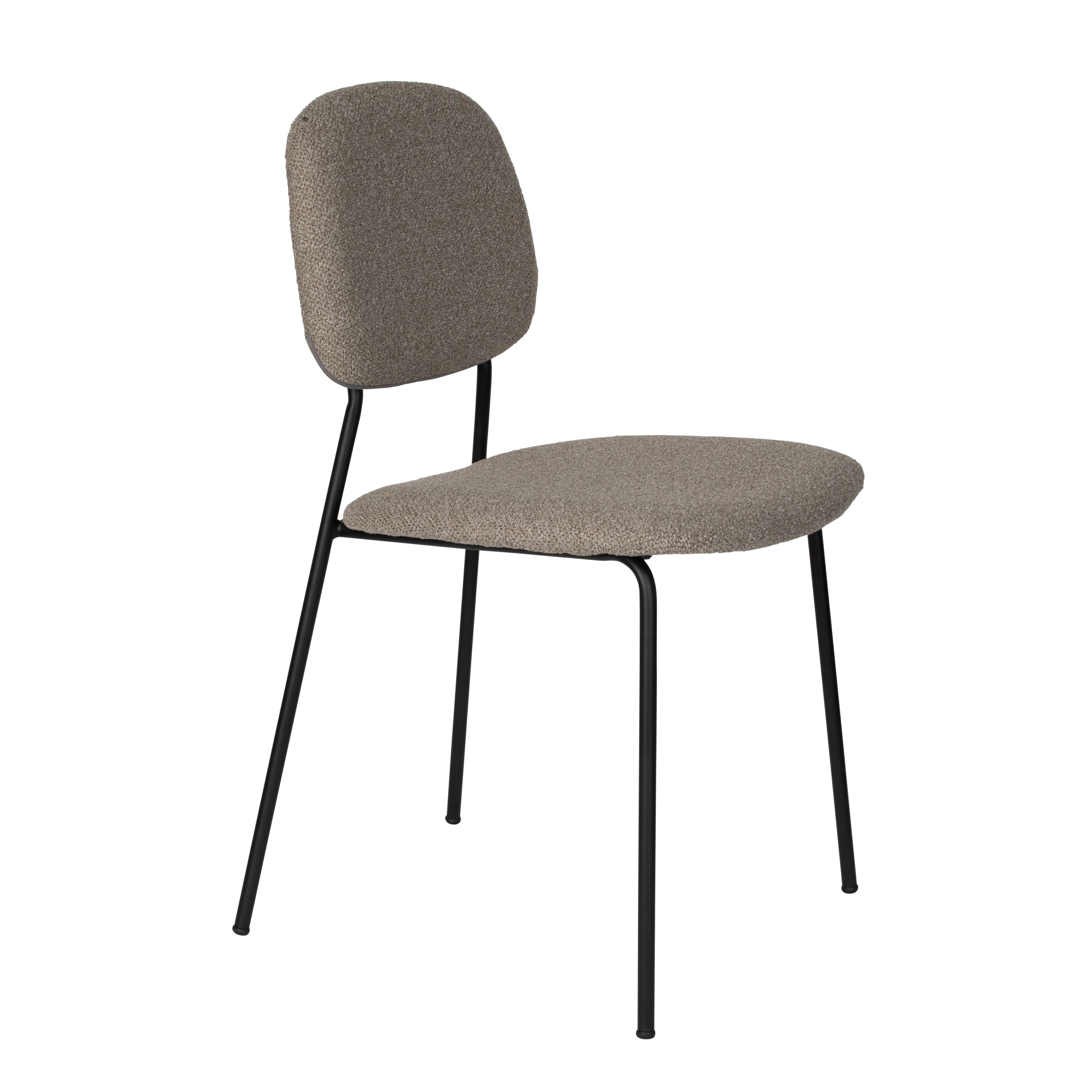 Židle ROOS tmavě béžová s černým podstavcem