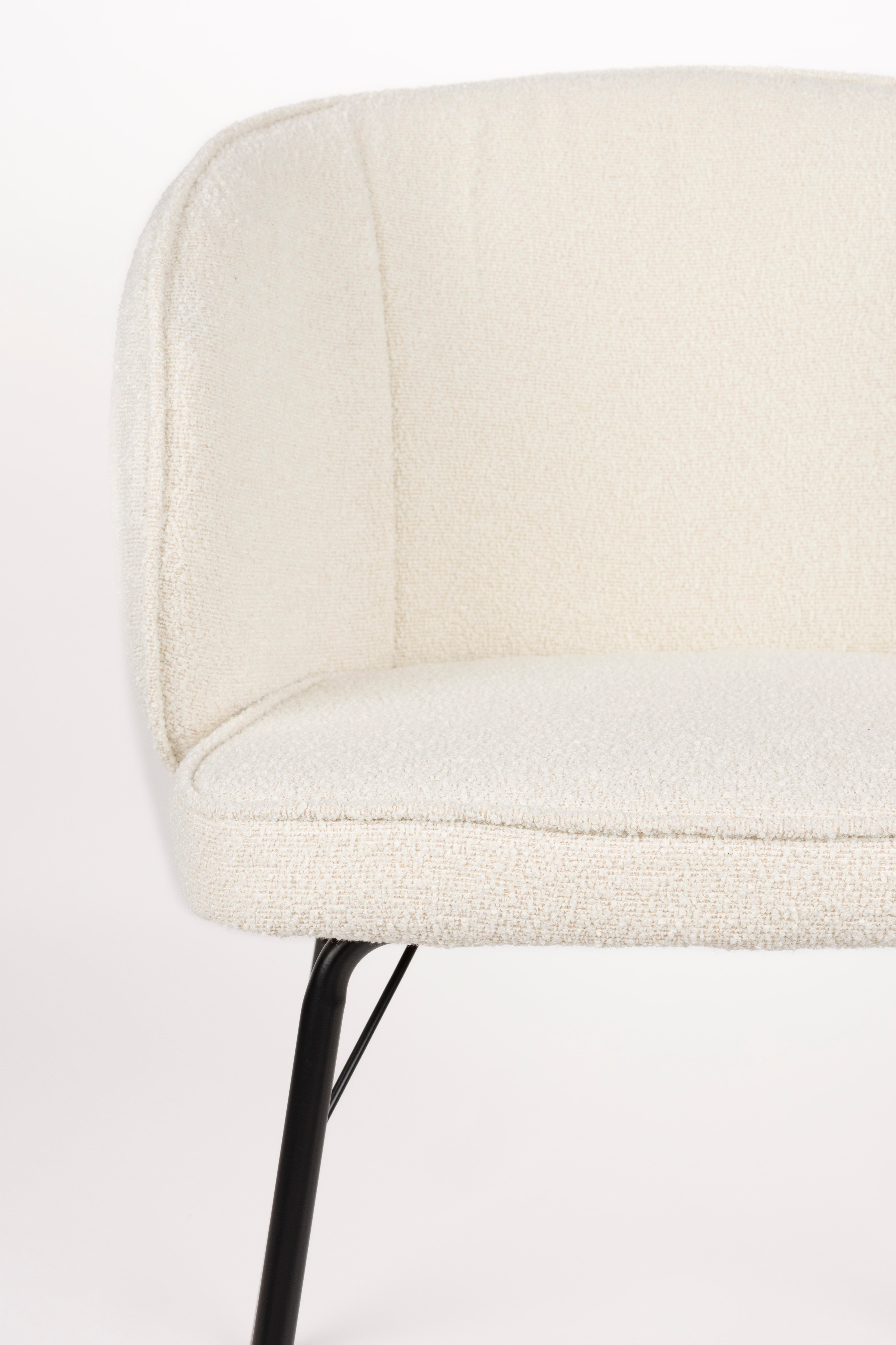 Židle JOA bílá s černým podstavcem