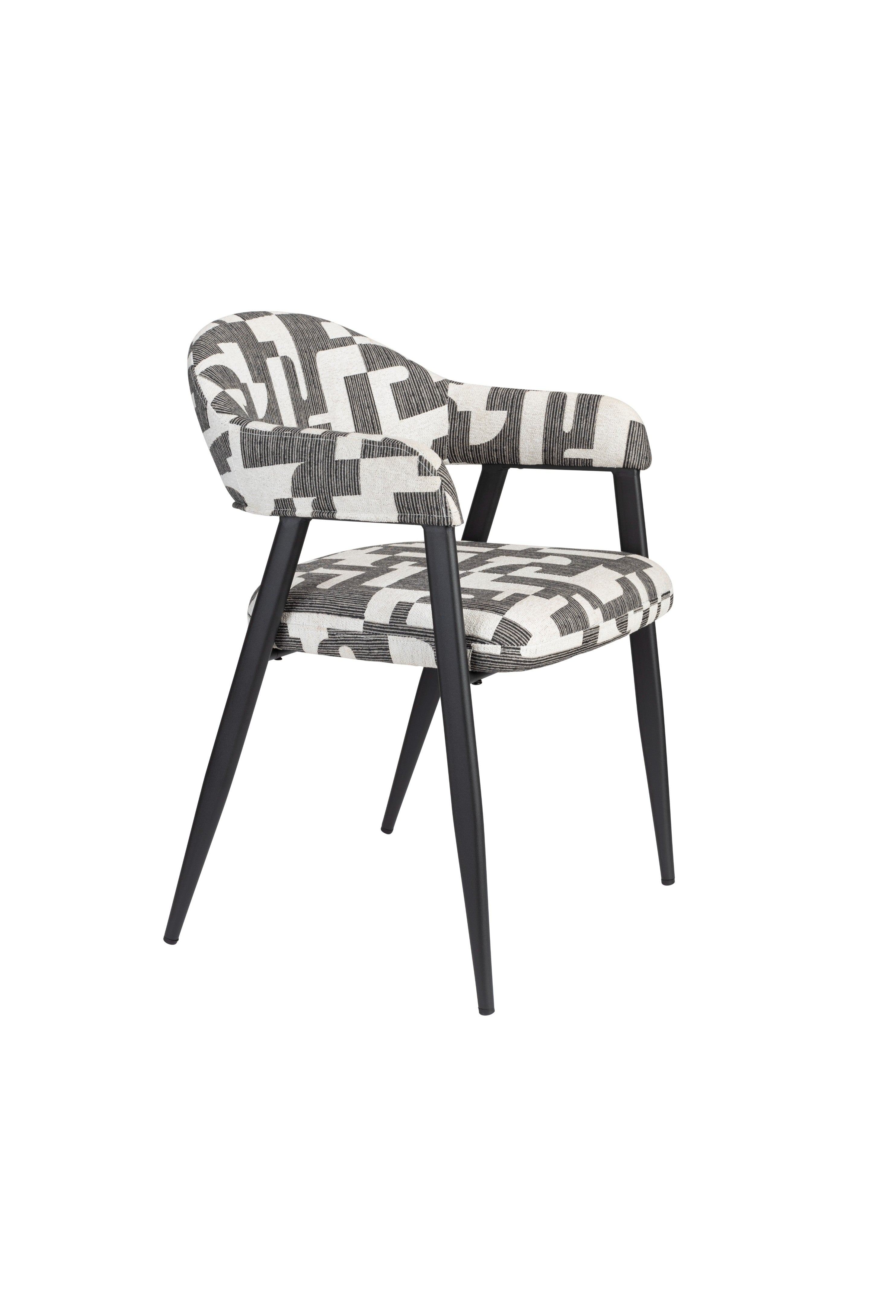 MIYO Chair white with black pattern