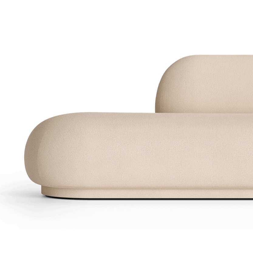 Pohovka pravostranná RICO DIVAN Brushed zlomená bílá