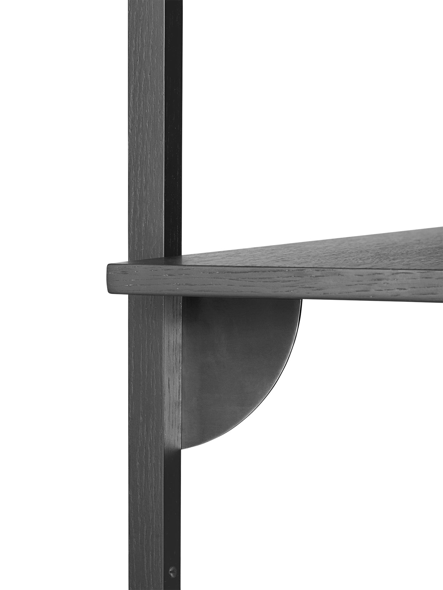 SECTOR WIDE shelf black ash veneer