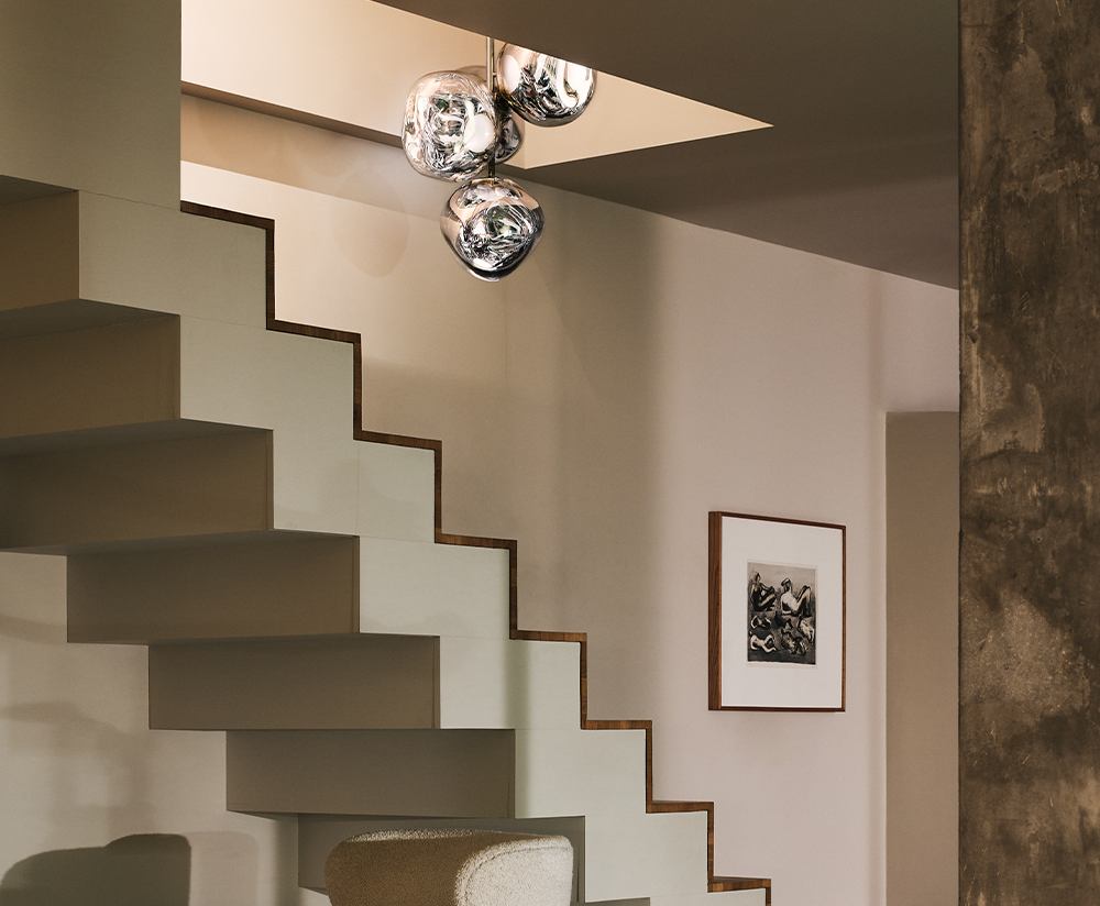 Lustr MELT stříbrný