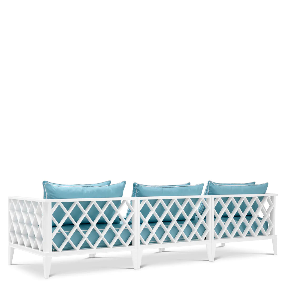 Sofa pro 3 osoby venkovní OCEAN CLUB bílá s modrou