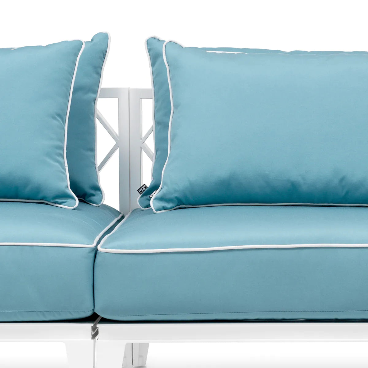 Sofa pro 3 osoby venkovní OCEAN CLUB bílá s modrou