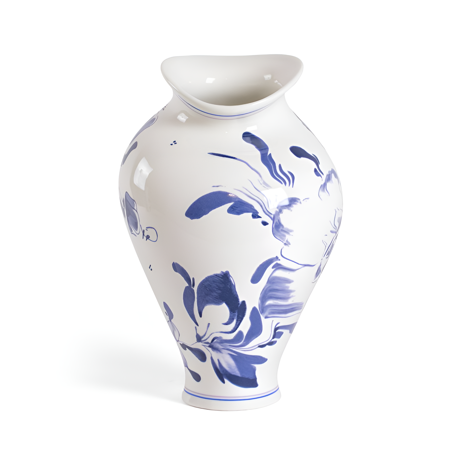 Váza CLASSICS ON ACID - KVĚTINOVÝ DELFT bílá porcelán