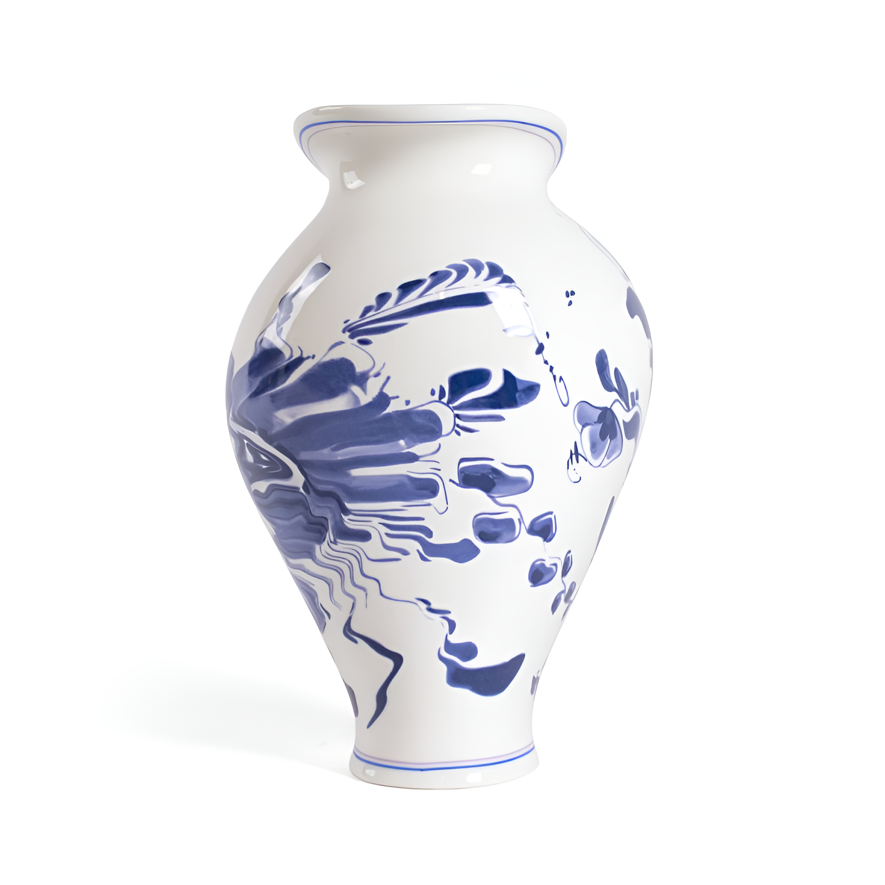 Váza CLASSICS ON ACID - KVĚTINOVÝ DELFT bílá porcelán