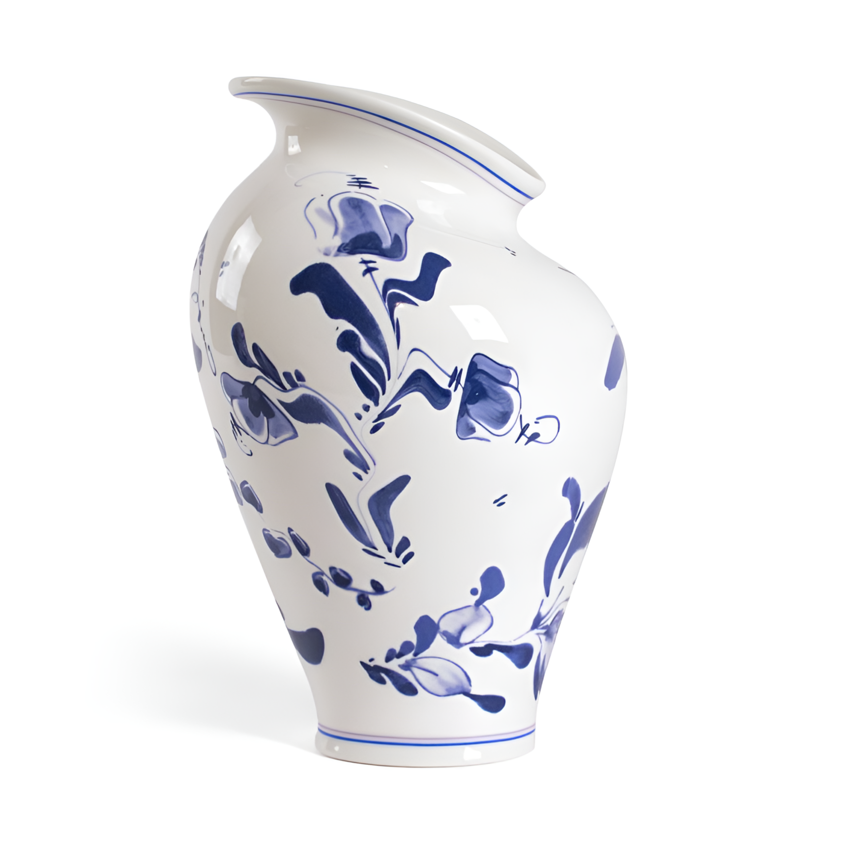 Váza CLASSICS ON ACID - KVĚTINOVÝ DELFT bílá porcelán