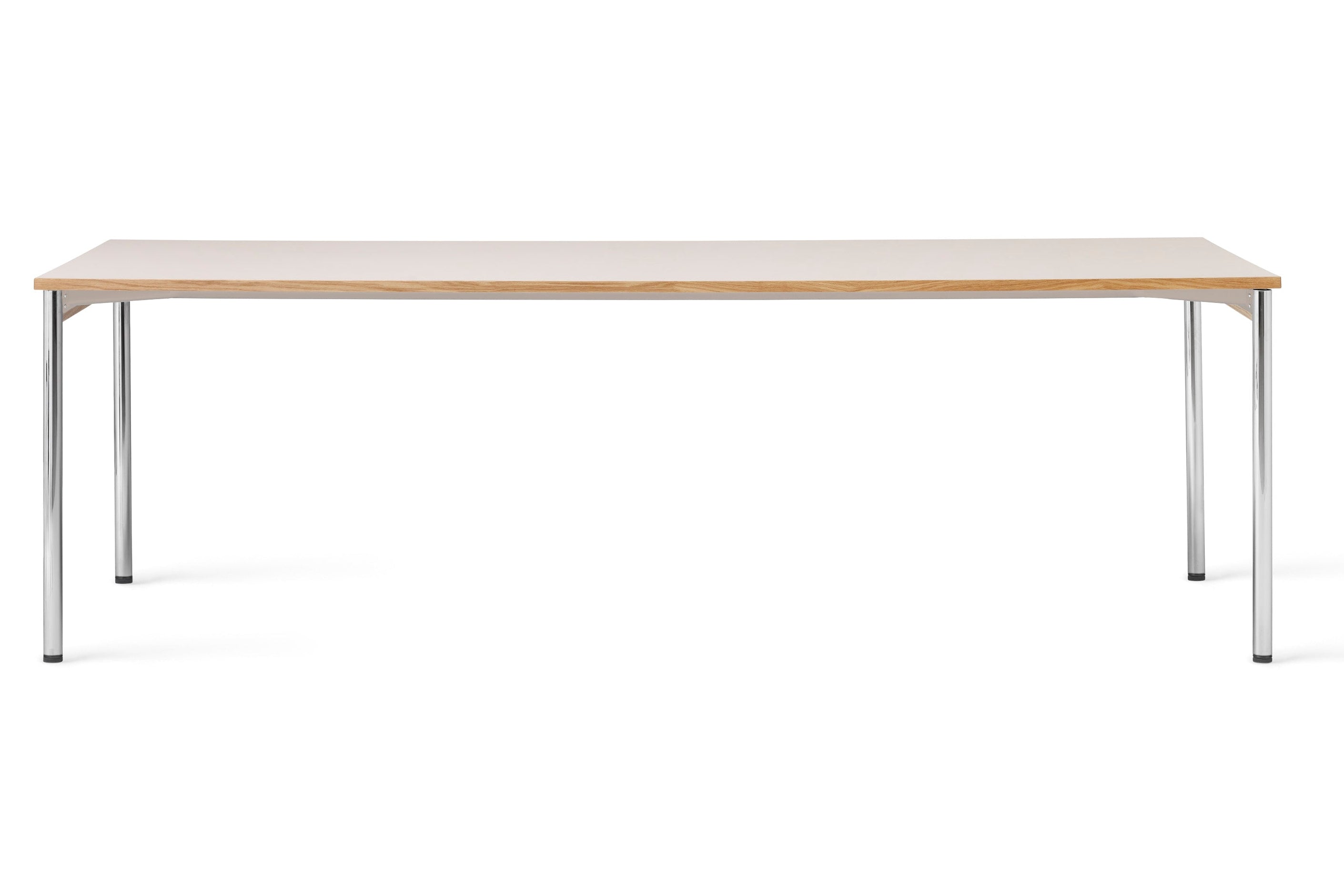 Stůl CO krémový laminát s chromovanou základnou